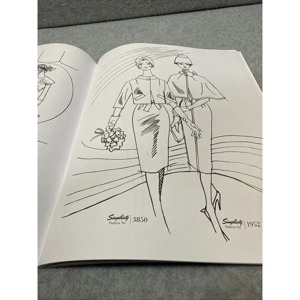 New Fashion Simplicity Sewing Vintage Pattern Clothing Store Adult Coloring Book